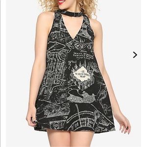 NWOT HARRY POTTER MARAUDER'S MAP CHOKER DRESS